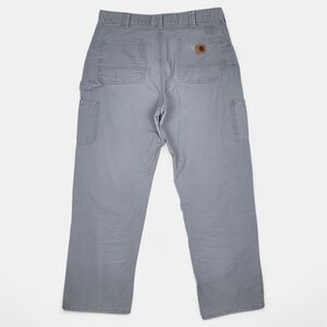 Carhartt Carpenter Pants Men's 36x30 Dungaree Fit Grey Relaxed Workwear
